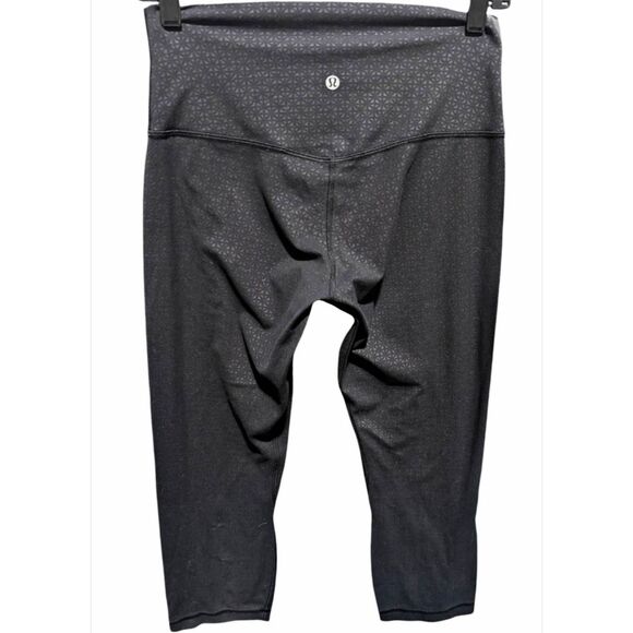 LULULEMON ATHLETICA Align Crop 21' In Diverge Emboss Black Size 8 - Picture 5 of 5